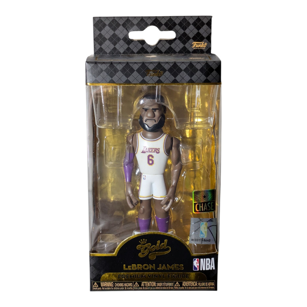 Funko Pop! Gold NBA: Lakers - Lebron James - White Jersey 5" - Series 1 - Chase
